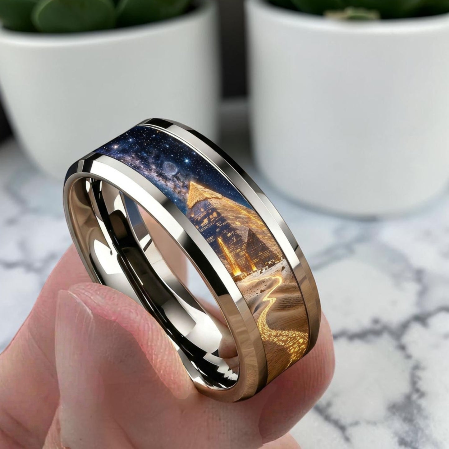 Bague originale | pyramide mystique « Héritage des Pharaons »