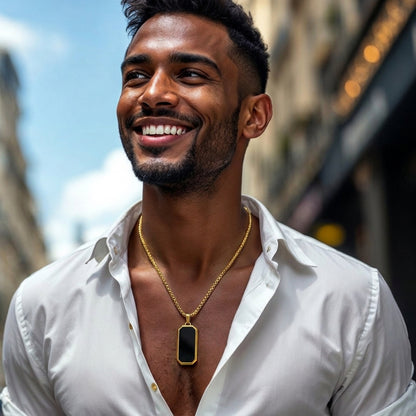 Collier homme, pendentif  DARK SOUL CATCHER II™ | Le Bouclier d'Énergie Moderne