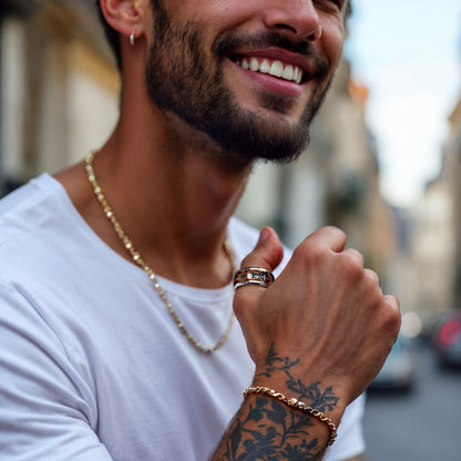 Bague pour homme | Bague Crâne & Flammes «L'Infernale »