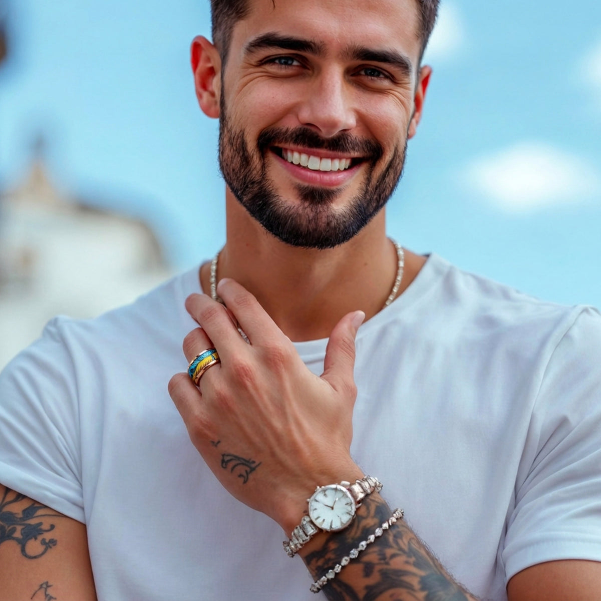 Bague pour homme | anneau « Le Champ Doré »