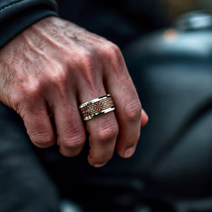 Bague pour homme |viking, « Compass Vegvisir »