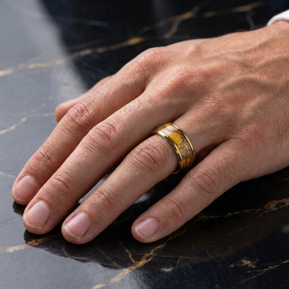 Bague anneau | incrustation doré « L'Aura Sauvage »