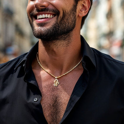 Collier homme- pendentif DRAGON CHINOIS LUXE DISCRET