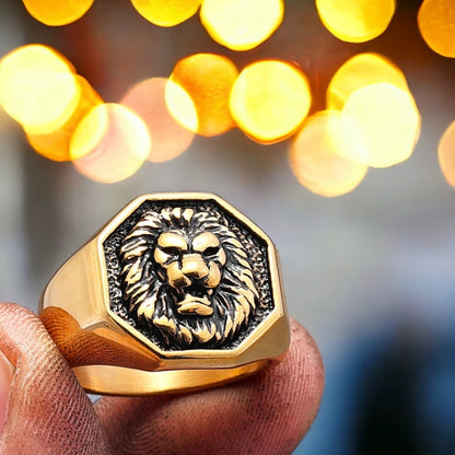Bague homme -LION RING™  | Bagues en acier inoxydable Lion, tendance