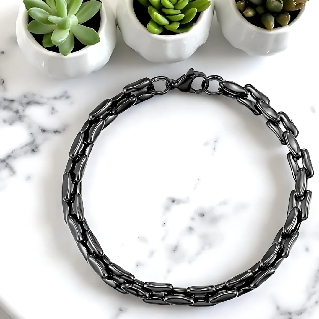 Bracelet homme- MASCULET™ ; L'élégance masculine en acier inoxydable