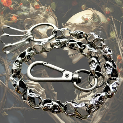 CHAINE SKULLUS ™ ; Chaîne de pantalon crânes multiples