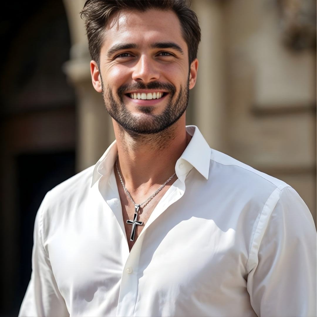 Collier homme, pendentif croix "X-Factor"| Avant-Gardiste