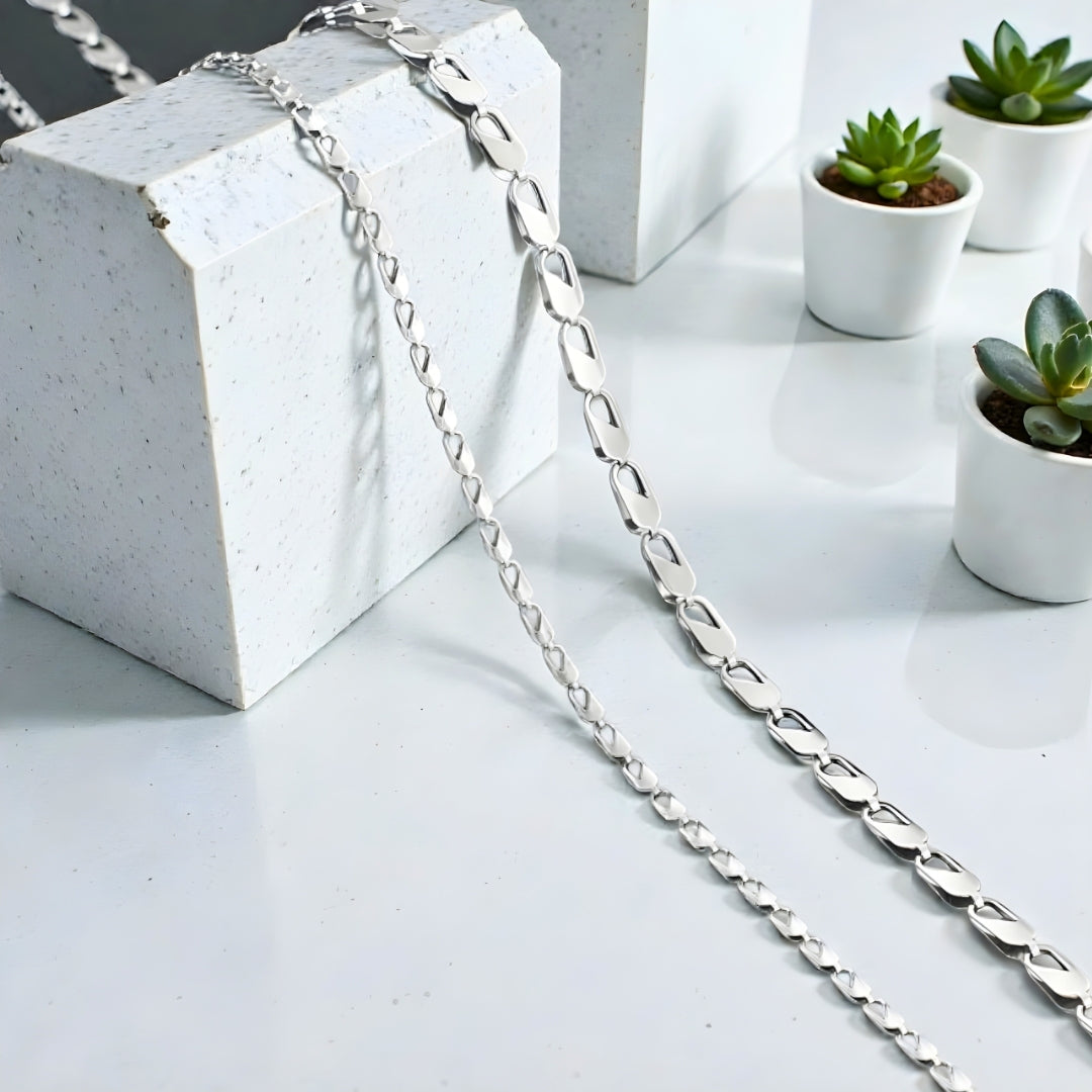 Chaine homme Maillons Paperclip | Élégance Intemporelle