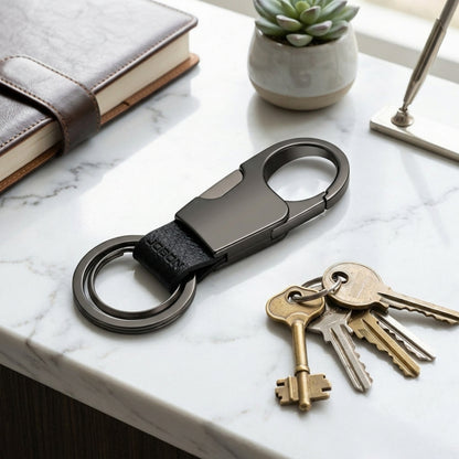 Porte clé mousqueton |  luxe avec cuir L'Urbain Élégant