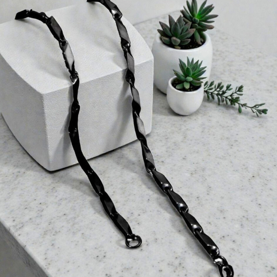 Chaine homme  maillons allongés| Intemporel