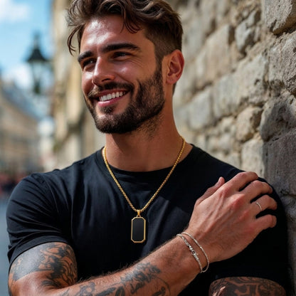 Collier homme, pendentif  DARK SOUL CATCHER II™ | Le Bouclier d'Énergie Moderne