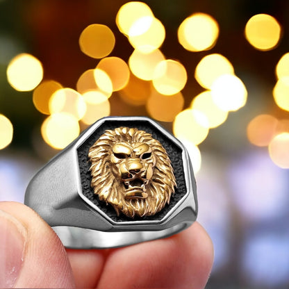 Bague homme -LION RING™  | Bagues en acier inoxydable Lion, tendance