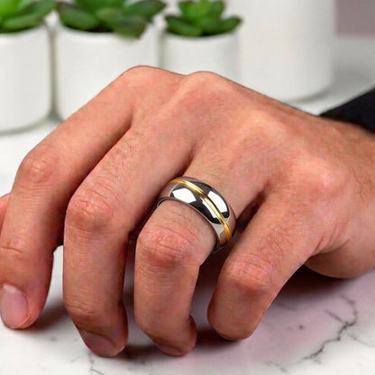 Bague couple | anneau Bicolore "Sillon d'Amour"