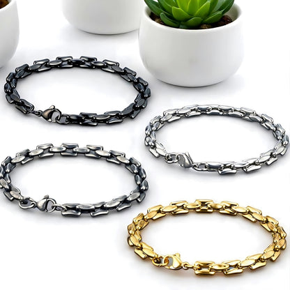Bracelet homme- MASCULET™ ; L'élégance masculine en acier inoxydable