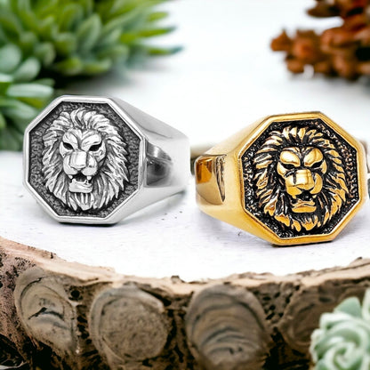 Bague homme -LION RING™  | Bagues en acier inoxydable Lion, tendance
