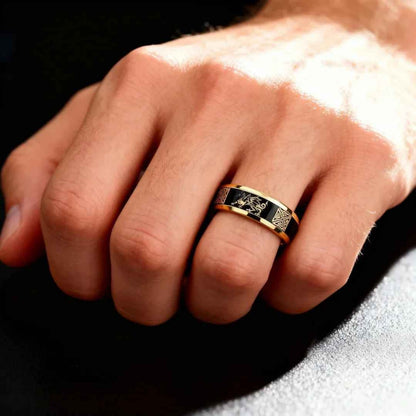 Bague celtique |Dragon & Nœuds Celtiques