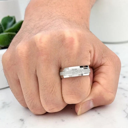 Alliance pour homme | Bague de fiançailles « Titan Biseautée »