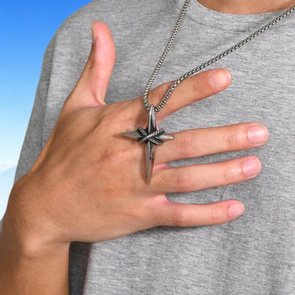 Collier homme- pendentif STAR IV™ : Un symbole puissant pour votre vie quotidienne