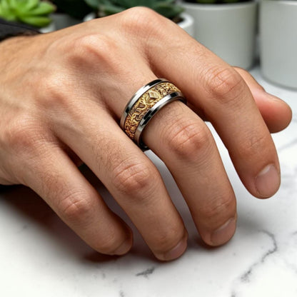 Bague pour homme | magie, runes et ciel étoilé « Anneau Céleste »