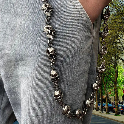 CHAINE SKULLUS ™ ; Chaîne de pantalon crânes multiples