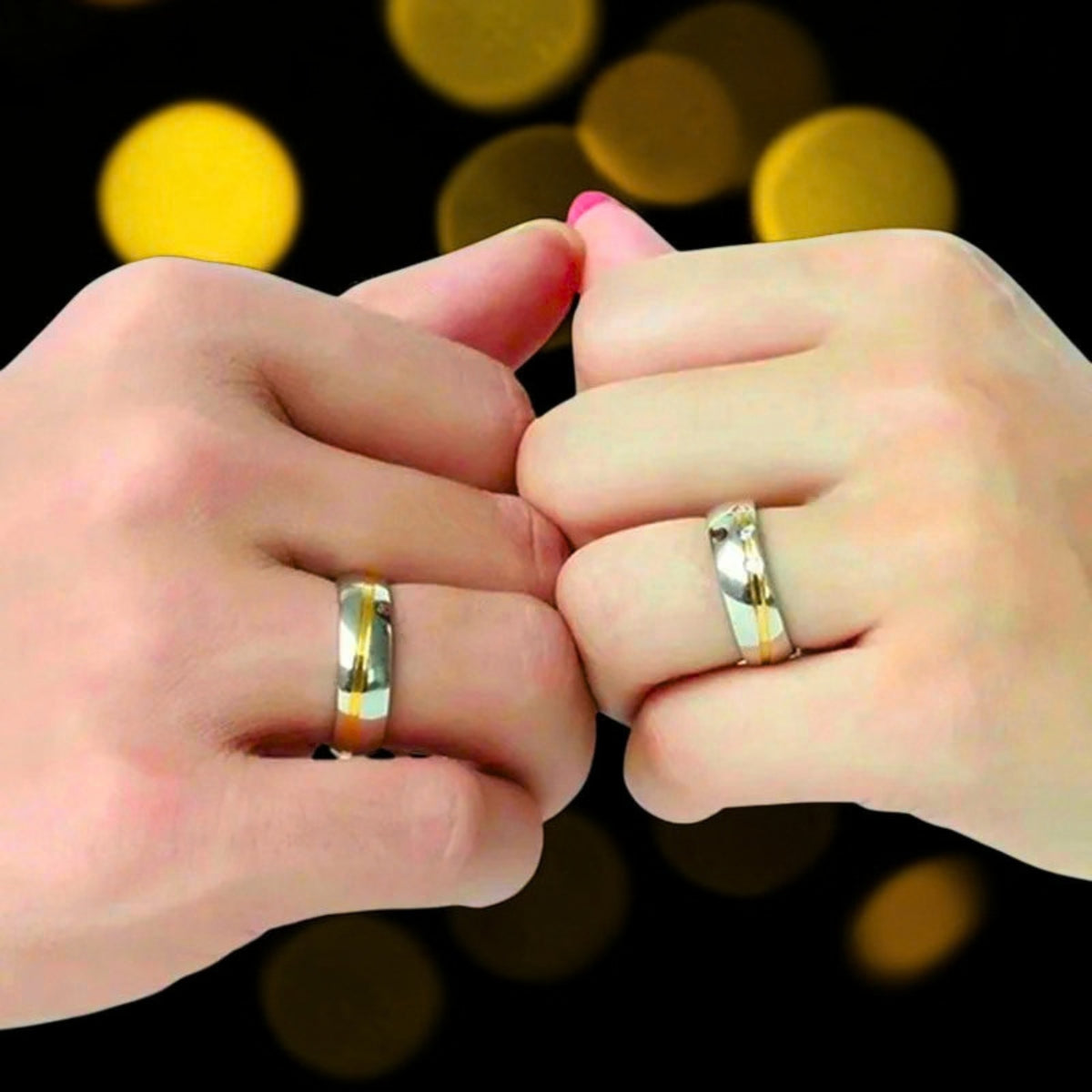 Bague couple | anneau Bicolore "Sillon d'Amour"