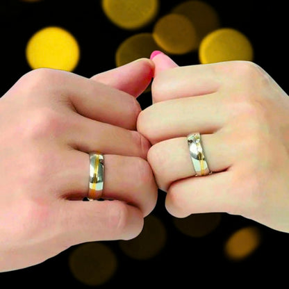 Bague couple | anneau Bicolore "Sillon d'Amour"