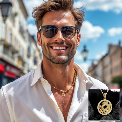 Collier homme-pendentif  DRAGON CHINOIS LUXE DISCRET II