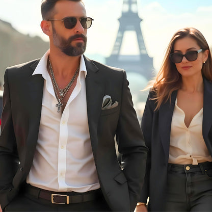 Collier homme- pendentif croix  CROIX SUR CROIX II™ : un symbole de foi et de protection