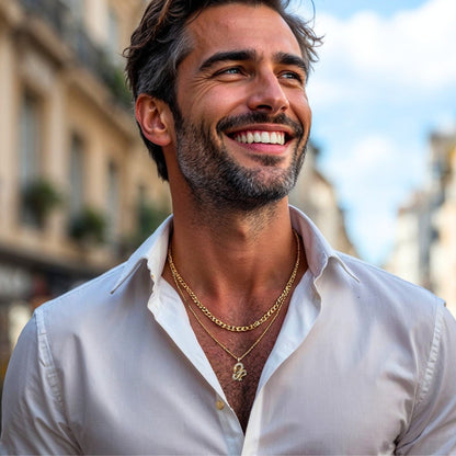 Collier homme- pendentif DRAGON CHINOIS LUXE DISCRET