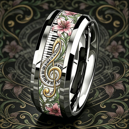 Bague tendance | motif Clé de Sol Mélodie Harmonieuse