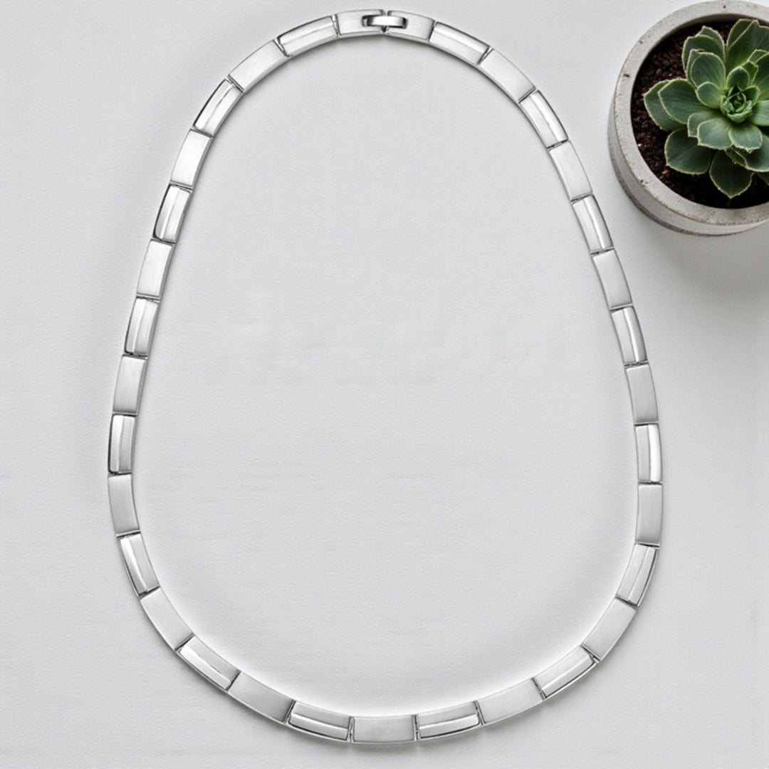 Chaîne collier homme | maille barrette articulée, Élégance 316L