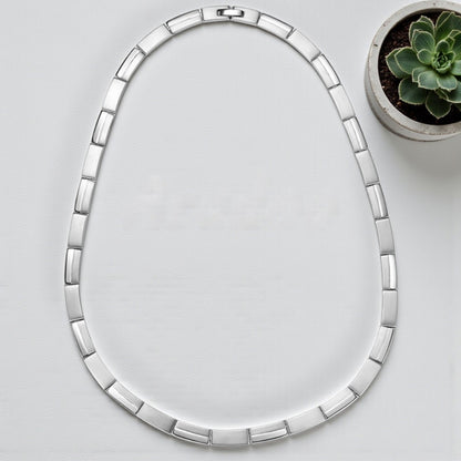 Chaîne collier homme | maille barrette articulée, Élégance 316L