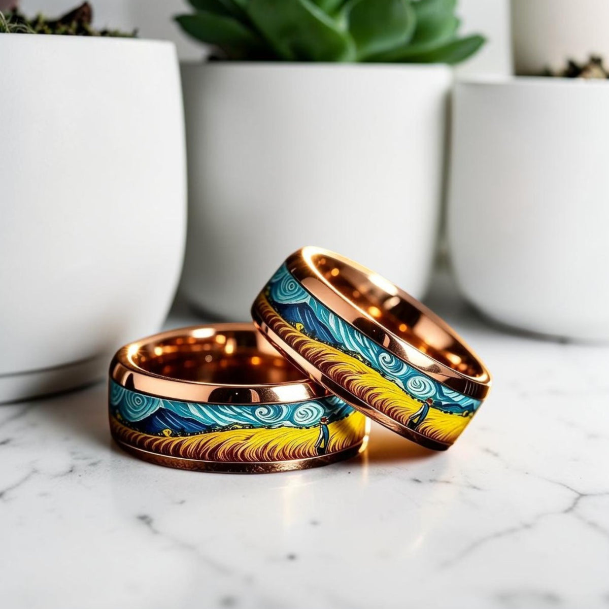 Bague pour homme | anneau « Le Champ Doré »