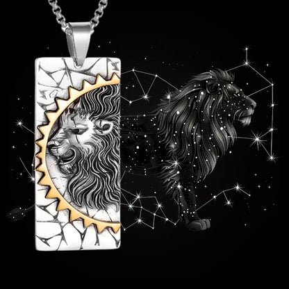 Collier homme- pendentif LE DOMILÉO™ ; Collier de Lion éclatant et dominant