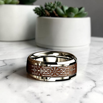 Bague pour homme |viking, « Compass Vegvisir »