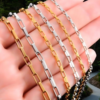 Chaine homme, Collier rectangulaire | Élégance géométrique