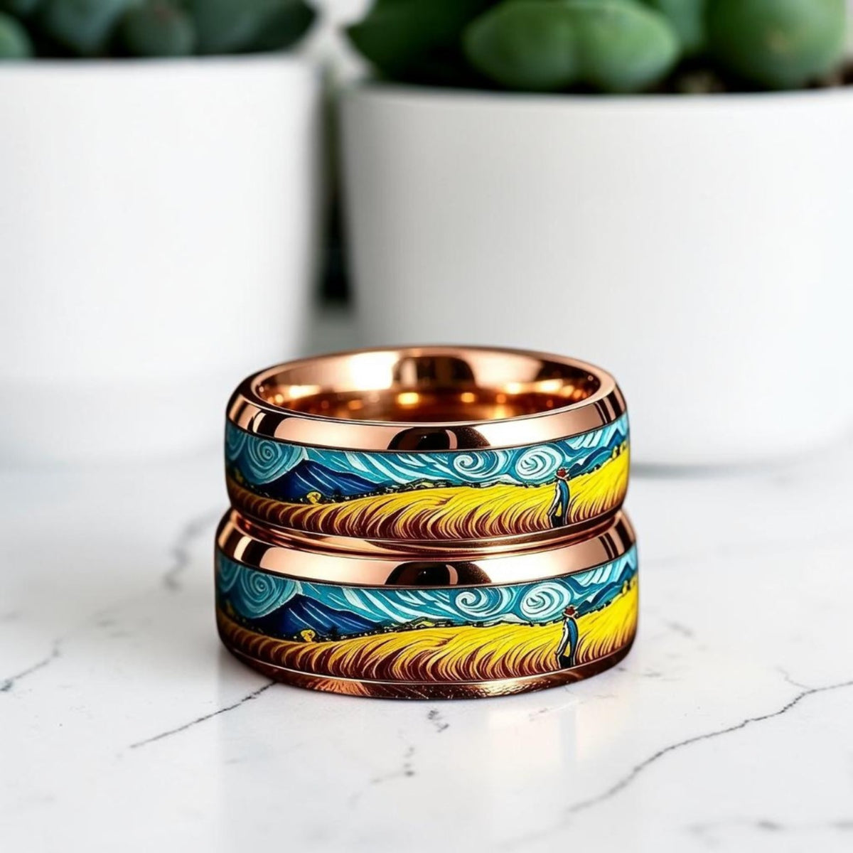 Bague pour homme | anneau « Le Champ Doré »