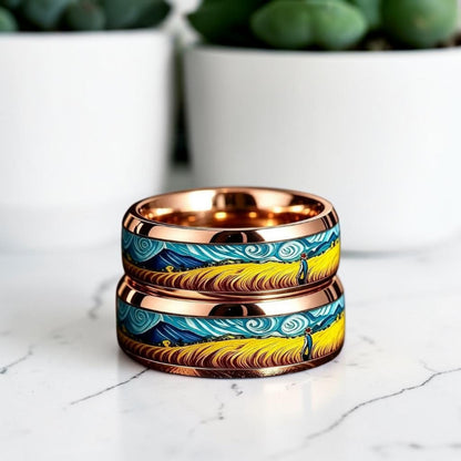 Bague pour homme | anneau « Le Champ Doré »