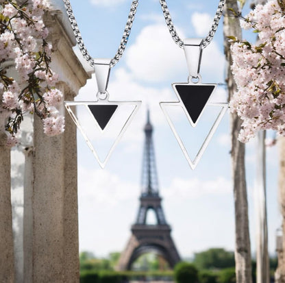 Collier homme- pendentif LE TRIANGLES DES BERMUDES™  |Collier Géométrique Exclusif