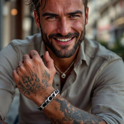Bracelet homme, "L'Épicentre" | Élégance Polyvalente