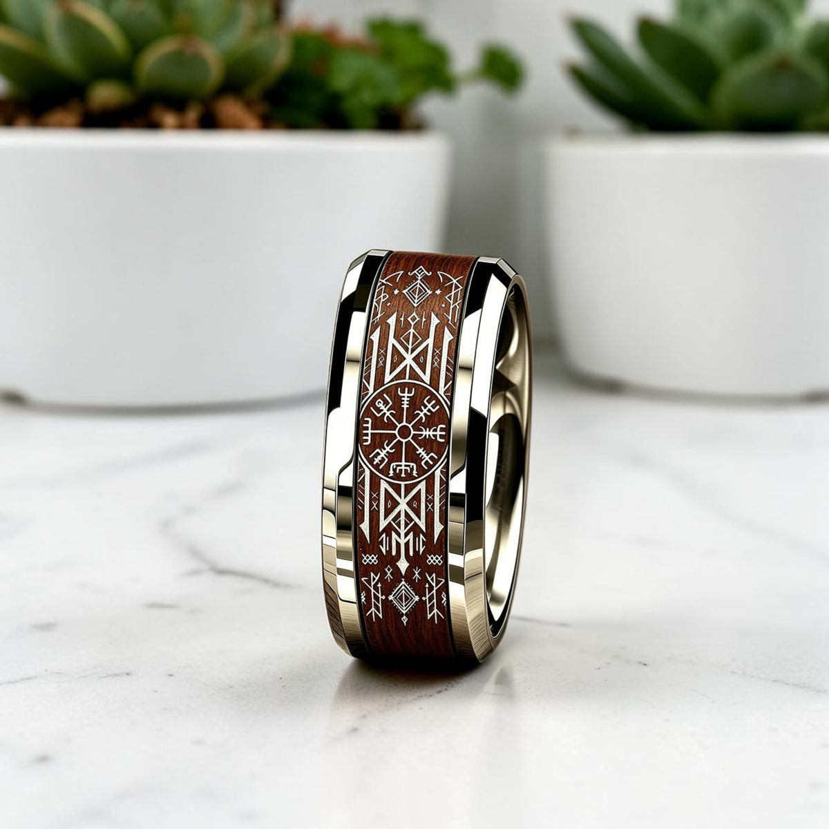 Bague pour homme |viking, « Compass Vegvisir »