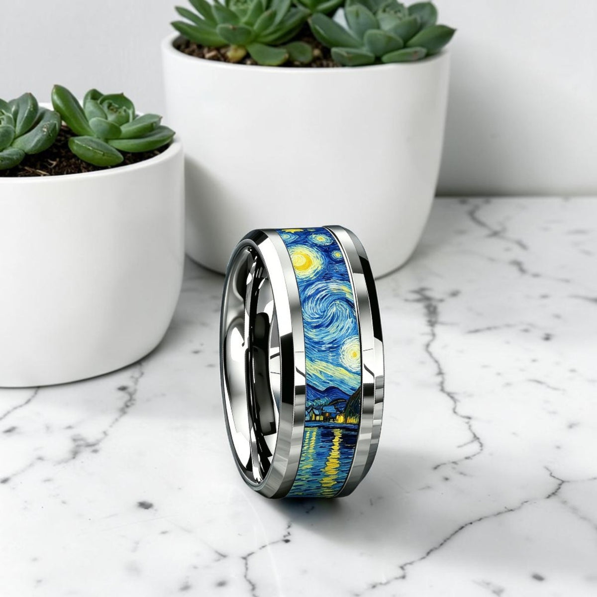 Bague pour homme | anneau « L’Étoile de Van Gogh »