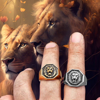 Bague homme -LION RING™  | Bagues en acier inoxydable Lion, tendance