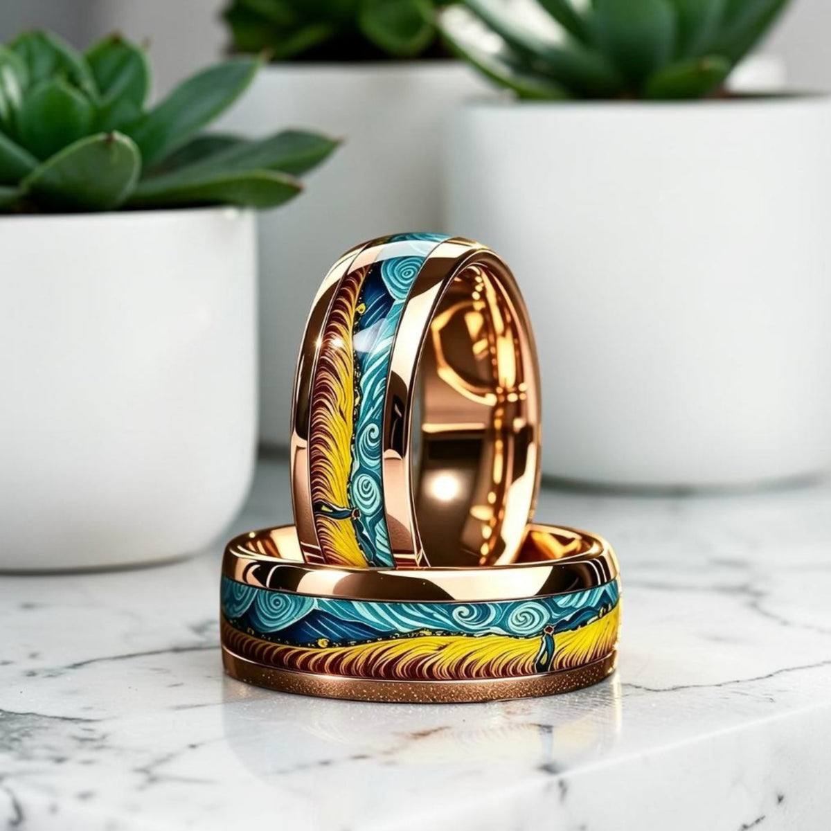 Bague pour homme | anneau « Le Champ Doré »