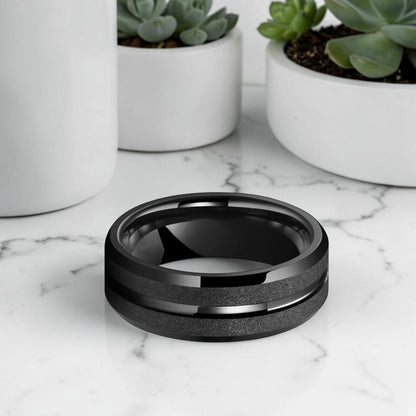 Alliance pour homme | anneau Édition « Dual-Texture »