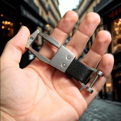 Porte-clé homme | en cuir et métal Premium