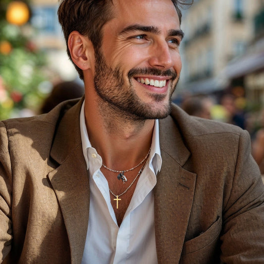 Collier homme, pendentif ANGE ET DÉMON™ | le dualité parfaite