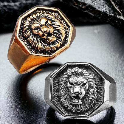 Bague homme -LION RING™  | Bagues en acier inoxydable Lion, tendance