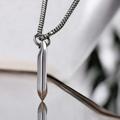 Collier homme- pendentif LE CRYSTALÉ™ | Pendentif en acier inoxydable