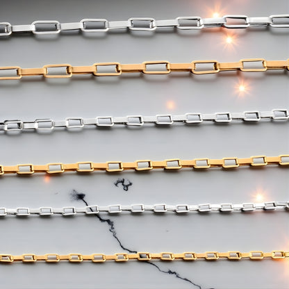 Chaine homme, Collier rectangulaire | Élégance géométrique